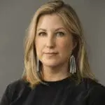 a woman with blonde hair